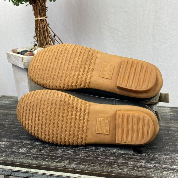 Khombu Black & Tan Fur lined Water Resistant Lace Up Suede & Rubber Boots 7 - Picture 4 of 6